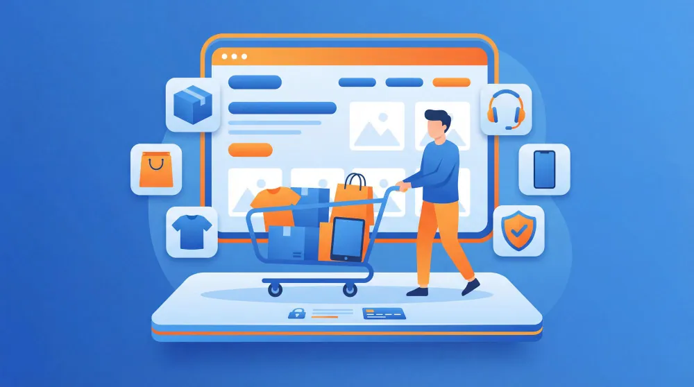 Futuristic digital dashboard for global ecommerce sales