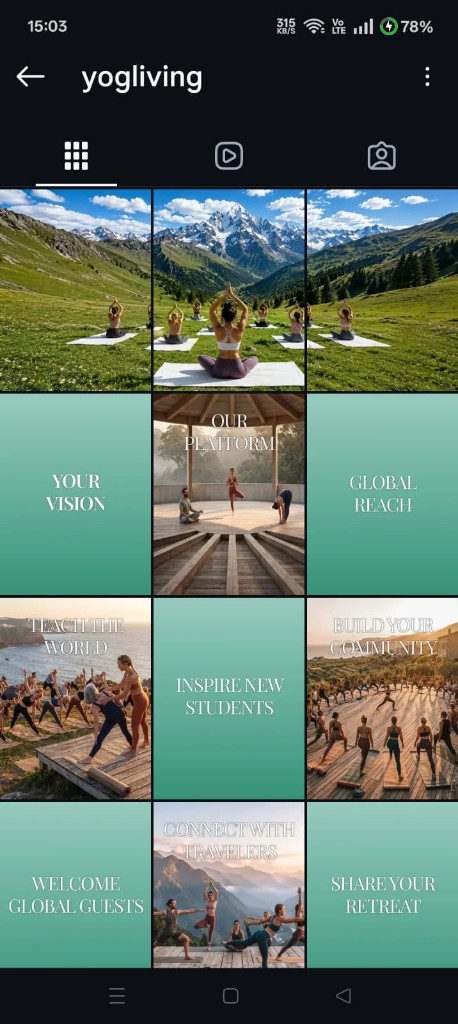 Wellness and travel social media campaign preview
